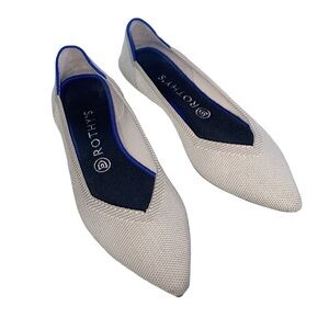 Rothy’s Pointed Toe Gray Beige Size 7.5 Women’s Flats